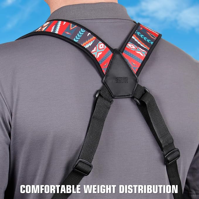 USA Gear DSLR Camera Strap Chest Harness with Quick Release Buckles, Southwest Neoprene Pattern and Accessory Pockets - Compatible with Canon, Nikon, Sony Point and Shoot and Mirrorless Cameras - Image 4