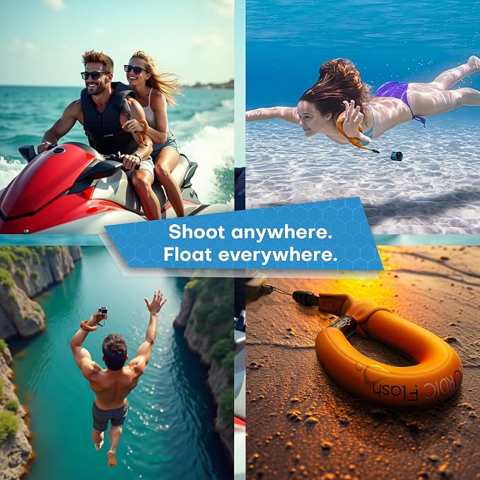 Nordic Flash Waterproof Phone & Camera Float Wrist Strap for Underwater | Waterproof Float Strap Compatible with GoPro Hero 13, Insta360 X4, DJI Action 5 Pro, iPhone, OM System TG-7 & Kodak WPZ2 - Image 7
