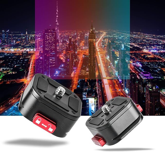 Quick Release Plate, Camera Tripod Mount Arca Swiss QR Plate Fast Claw Clamp Compatible with Canon Sony Nikon Pentax DSLR/SLR/Zhiyun/Feiyu/DJI/Moza Stabilizer, Tripod Slider Gimbal - Image 6