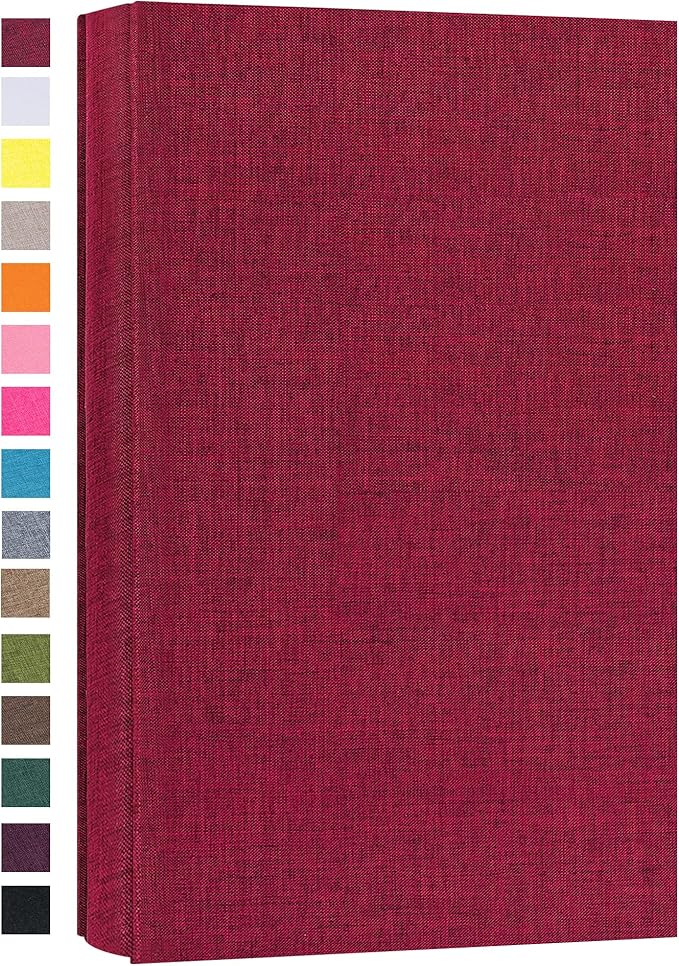 potricher Photo Album 4x6, 300 Pockets, Linen Cover, Red | Small Capacity 4x6 Picture Albums with Horizontal Pockets, 4x6 Photo Book for Family, Wedding, Baby, Anniversary by potricher