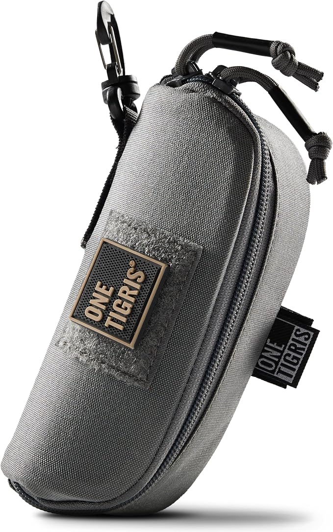 ONETIGRIS Hard Shell Sunglasses Case MOLLE Tactical Eyeglasses Pouch | Fits Most Regular Glasses, 1000D Nylon Glasses Case, Shockproof & Crush-Proof PP Liner, Inner Pocket, Two Way Zipper by OneTigris