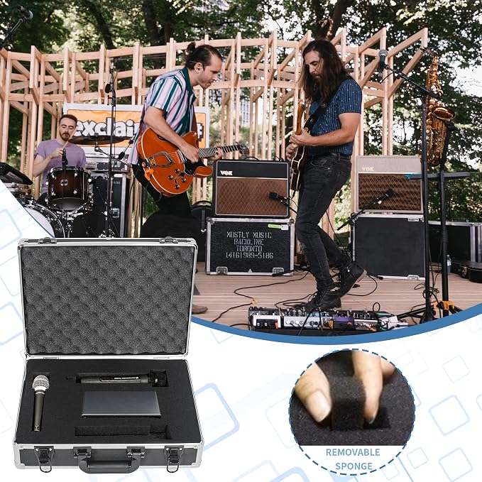 17 Inch Hard Shell Carrying Case | Ideal for Wireless Mic System Storage & Camera Gear Transportation with Customizable Pre-Diced DIY Foam - Image 8