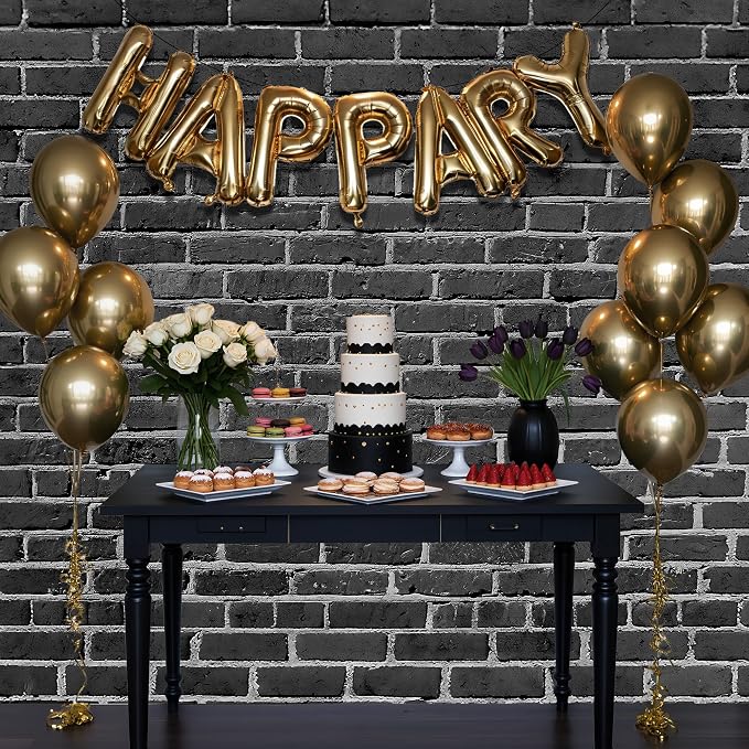 10x6.5 Ft Brick Wall Backdrop，Large Polyester Fabric Black Brick Backdrop Photo Backdrops Background for Halloween Party Christmas Halloween Decoration Photo Booth Prop Banner - Image 4