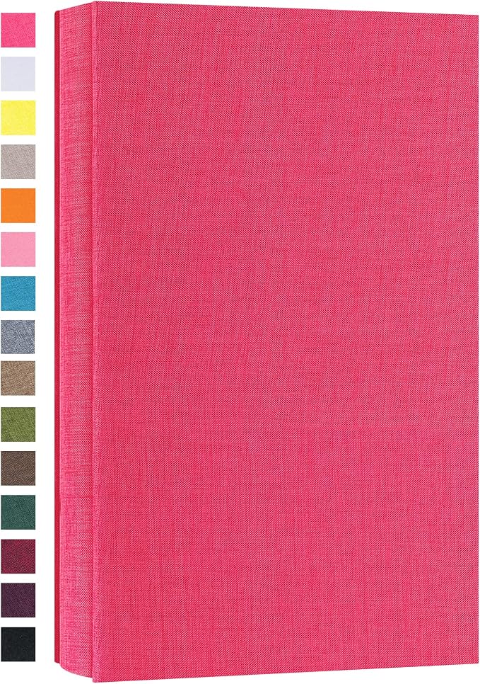 potricher Photo Album 4x6, 300 Pockets, Linen Cover, Rose Red | Small Capacity 4x6 Picture Albums with Horizontal Pockets, 4x6 Photo Book for Family, Wedding, Baby, Anniversary by potricher