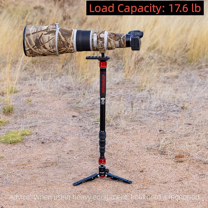 IFOOTAGE Cobra 3 A180T,Camera Monopod with Tripod Base,Aluminum Professional Video Monopod,Suitable for SLR Cameras and Camcorders(71") - Image 3