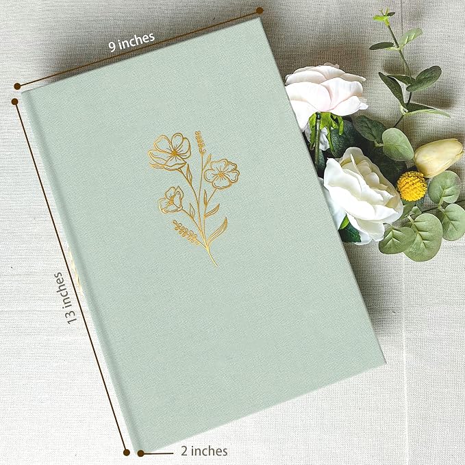 Holoary Photo Album 4x6 300 Photos, 300 Pockets 4”x6” Picture Album, Linen Fabric Cover Big Picture Book for Photos with Writing Area, 4x6 Photo Albums for Family Weddings Travel Memories(Sage) - Image 2