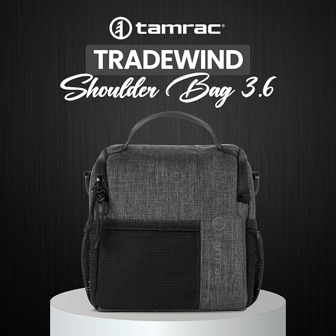 Tamrac Tradewind 3.6 Camera Bag for Photographers, Camera Case for Photography Accessories, Compact Camera Shoulder Bag for DSLR and Mirrorless Cameras, Crossbody Camera Bag for Women Men – Dark Grey - Image 2