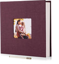 HoneyTolly Large Photo Album Self Adhesive, DIY Scrapbook Album for 3x5 4x6 8x10 Pictures, 60 Pages Linen Cover Memory Book, Ideal Gift for Family Wedding Baby Christmas Anniversary(Purple) by HoneyTolly