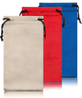 TRIUMPH VISION Glasses Case Soft Eyeglass Case Sunglass Pouch Cloth 3 Pack | Thick Microfiber Pouch Drawstring Pouch Eye Glass Bag Sunglasses Sleeve Storage, Lens Protection Cover,Cleaning Lens Screen by TRIUMPHVISION