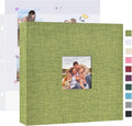 Mublalbum 10x10 Inch 3 Ring DIY Scrapbook Photo Album 40 Pages, Green | 3 Ring Binder Scrapbook, Linen Cover, 20 Plastic Sleeves 40 Pages, Memory Book for Wedding, Baby, Family, DIY Projects by Mublalbum