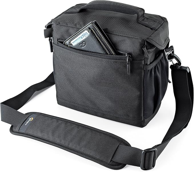 Lowepro LP37121, Nova 170 AW II Camera Bag, Fits DSLR with 24-105mm Attached Lens, Compact Photo Drone, 1-2 Additional Lenses, Flash, Black - Image 4