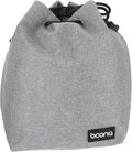 PATIKIL Soft Drawstring Lens Case, Lens Pouch Bag with Cotton Pad 6.69" x 4.72" Thick Fleece Cloth Camera Lens Bag for SLR Lens Water Cups, Grey by PATIKIL