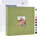 Mublalbum 8x8 Inch 3 Ring DIY Scrapbook Photo Album 40 Pages, Green | 3 Ring Binder Scrapbook, Linen Cover, 20 Plastic Sleeves 40 Pages, Memory Book for Wedding, Baby, Family, DIY Projects by Mublalbum