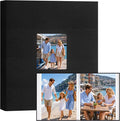 Aevdor 11x14 Photo Album and Art Portfolio, 64 Photos, Linen Cover, Black | Front Display Window, Clear 11x14 Sleeves for Oversized Prints, Certificates, Artwork & Drawings by Aevdor