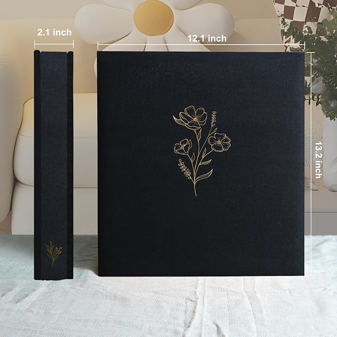 Holoary Photo Album 4x6 500 Photos 5 Pictures Per Page, 500 Pockets 4”x6” Picture Album, Linen Fabric Cover Big Picture Book for Photos, 4x6 Photo Albums for Family Weddings Travel Memories(Black) - Image 2