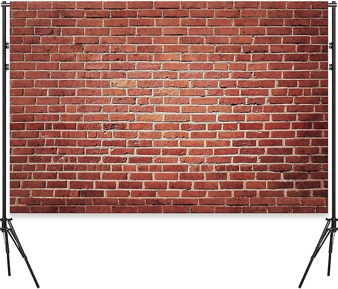 7x5 Ft Brick Wall Party Backdrop，Polyester Fabric Red Brick Sign Photo Backdrops Background for Thanksgiving Halloween Party Wedding Graduation Home Decoration Photo Booth Prop Banner - Image 4