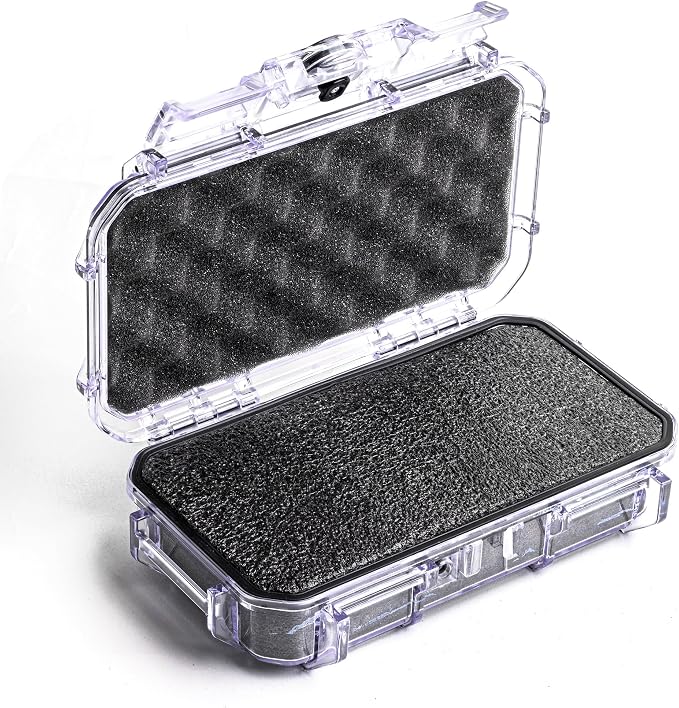 Evergreen Dry Box Tech Organizer – For Camera, Cables, Hard Drives, Memory Cards, Keys, Compatible with GoPro, Airtags (Medium, PROFoam, Clear) - Image 7