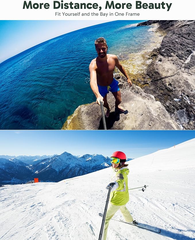 AKASO 63"/160cm Selfie Stick Tripod Extendable Action Camera Mount | Compatible with AKASO EK7000/Brave 4/EK7000 Pro/Brave 7 LE/Brave 7/GoPro Hero 13/12/11/10/ 9/Max/DJI Osmo Action 5/4/3 - Image 4