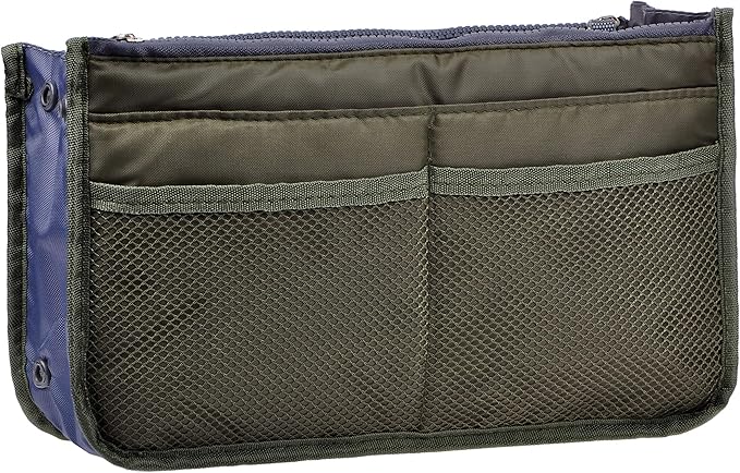 Vercord Purse Organizer Insert for Handbags Bag Organizers Inside Tote Pocketbook Women Nurse Nylon 13 Pockets Army Green Large by Vercord
