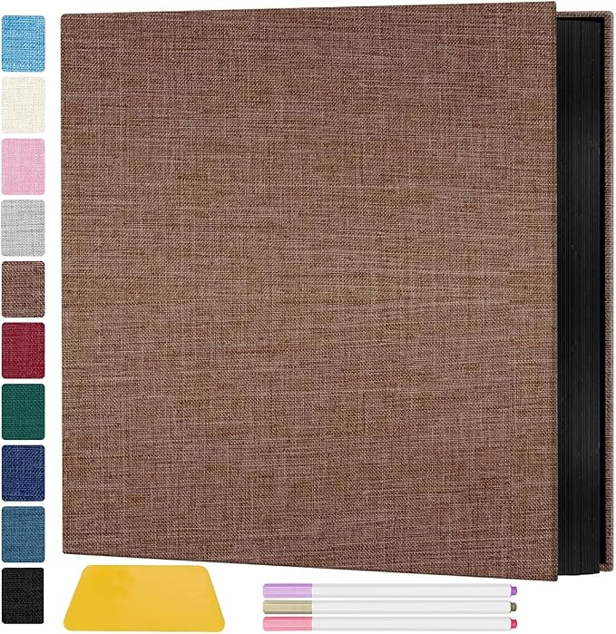 Zesthouse Photo Album Self Adhesive Pages, 60 Pages Magnetic Scrapbook Albums with Sticky Page, Photos Album Holds 8x10 & 5X7 & 4x6 & 6x8 & 3x5, Large Picture Book Ideal Gift for Family Wedding Baby by Zesthouse