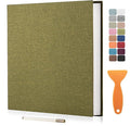 Large Photo Album Scrapbook, Holds 4x6, 8x10 Pictures, Self-Adhesive Pages for Baby, Wedding, Travel & Family Memories, Includes Metallic Pen & Scraper, DIY Memory Book for Gifts 11" X 10.8" 60 Pages by HoneyTolly
