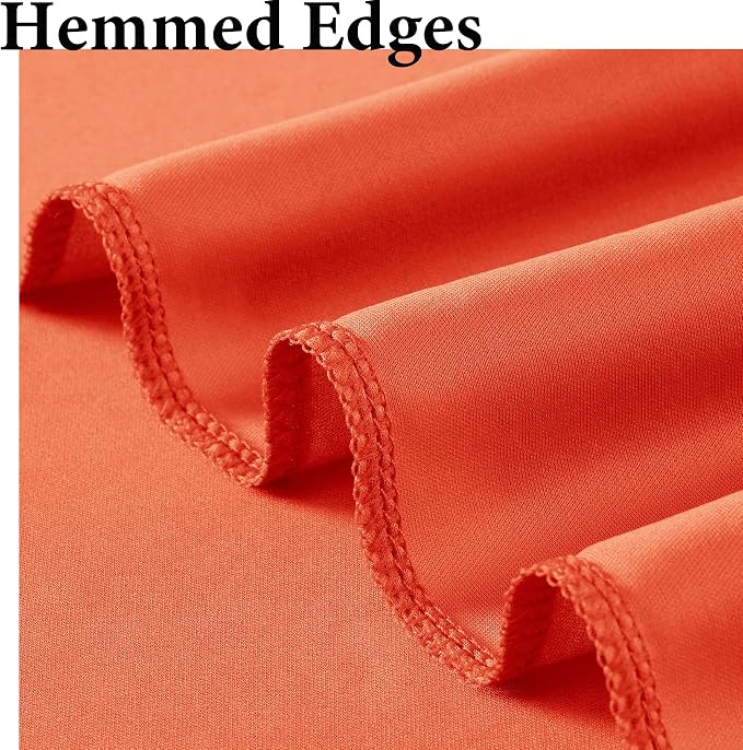 10ftx10ft Wrinkle Free Orange Backdrop Curtains for Parties, Silky Polyester Photo Backdrop Drapes 2 Panels 5x10ft Back Drop Cloth for Wedding Birthday Baby Shower Photography Background - Image 4