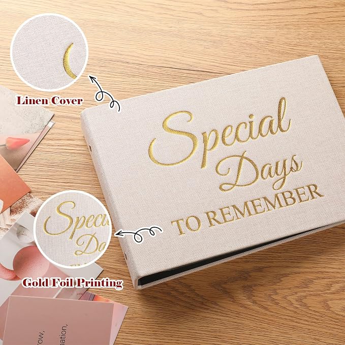 Spiareal Special Days to Remember Card Organizer Set Greeting Card Holder 6 x 8 Inches 100 Pages Stamping Binder Album Display Organization Storage for Memory Greeting Photo Gift - Image 4