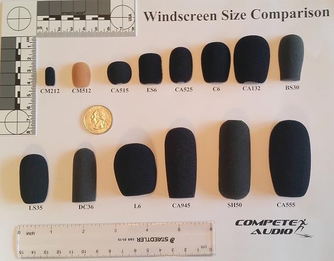 CA555 large microphone windscreens (Foam Microphone Covers) (2-pack) for use with mini-shotgun mics, larger headsets and desktop microphones - Image 4