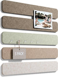 Fluxynara 13" x 2" Felt Wall Panels, Linen Dusk | 5-Pack Includes 35 Push Pins and Adhesive Tabs for Photos, Notes and Decor in Bedroom Doors, Home Office or Studios by FLUXYNARA