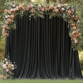 Black Backdrop Curtain for Wedding Parties Backdrop Drapes 10x10FT | Wrinkle Free Polyester Curtain Backdrop Black Draping Fabric for Backdrop Photoshoot Birthday Party Background,2 Panel 5x10FT by Wokceer