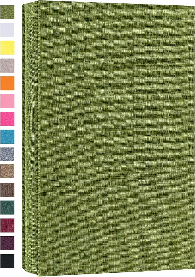 potricher Photo Album 4x6, 300 Pockets, Linen Cover, Green | Small Capacity 4x6 Picture Albums with Horizontal Pockets, 4x6 Photo Book for Family, Wedding, Baby, Anniversary by potricher