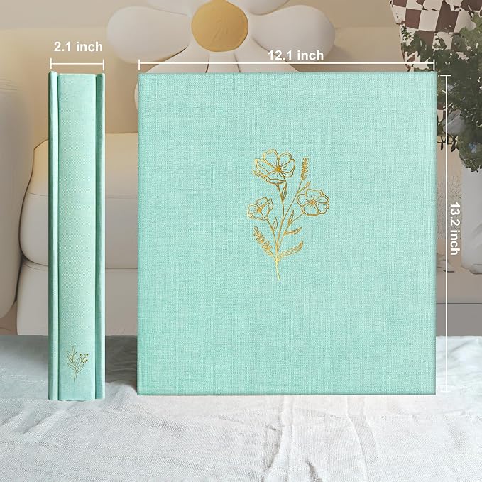 Holoary Photo Album 4x6 500 Photos 5 Pictures Per Page, 500 Pockets 4”x6” Picture Album, Linen Fabric Cover Big Picture Book for Photos, 4x6 Photo Albums for Family Weddings Travel Memories(Green) - Image 2