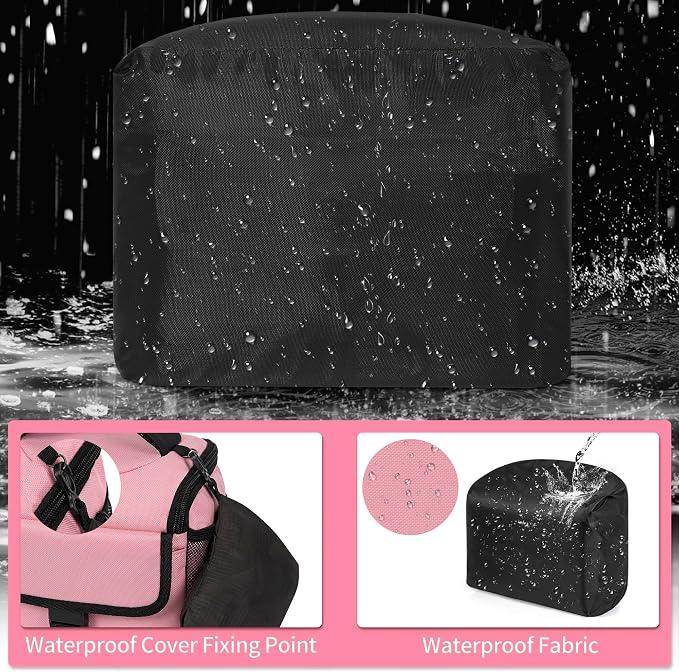 Camera Carrying Case, Camera Storage Bags Anti-Shock Crossbody Camera Case | Compatible for Canon, Nikon, Sony, Fuji DSLR/SLR/Mirrorless Cameras, Lens and Accessories, 9''× 4.7''× 7.5'', Pink - Image 3