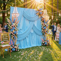 10x8ft Wrinkle Free Baby Blue Backdrop Curtains for Parties, Thick Fabric Backdrop Drapes for Wedding Birthday Photography Baby Shower Party Background by ENJOYYOURPARTY