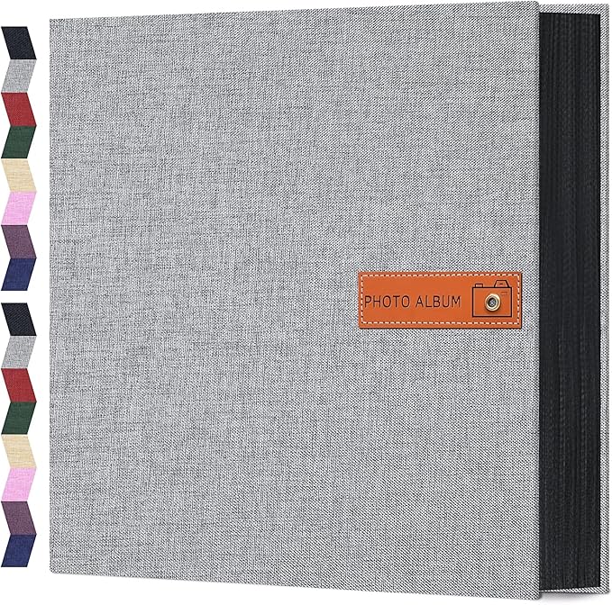 Popotop 4x6 Photo Album 600 Pictures, Linen Hardcover, Reinforced Spine | Large 600-Photo Capacity, Acid-Free PP Slip-In Pockets, 3 Landscape and 2 Portrait Photos per Page, No Memo Space by Popotop
