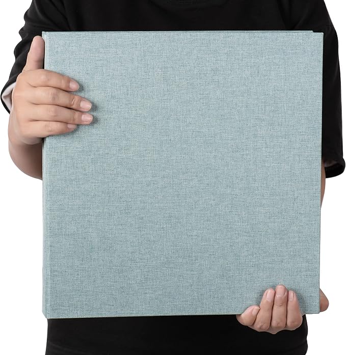 Large Photo Album Self Adhesive 4x6 5x7 3x5 8.5x11 Scrapbook Magnetic Album DIY Scrap Book Length 13 x Width 12.8 (Inches) 120 Sticky Pages Linen Cover DIY Photo Album (Green) - Image 7