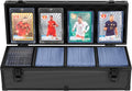 Toploader Storage Box for 3" x 4" 35pt Rigid Card, Magnetic Card Case | Portable Top Loader Card Case with 3 Removable Dividers, Holds 200+ Toploaders, Magnetic Holders for Sports Trading Cards by OUUTMEE
