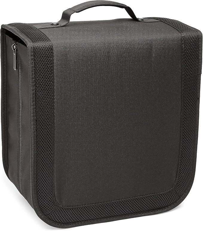 Amazon Basics Polyester CD/DVD Portable Storage Binder with Handle, 400-Capacity, Black - Image 3