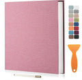 Large Photo Album Self Adhesive Scrapbook Album for 4×6 8×10 Pictures DIY Magnetic Linen Cover Album 60 Pages for Family Wedding Gifts with Metal Pen and Plastic Board by HenPisen