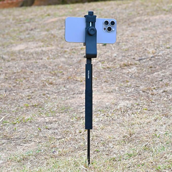 Golf Tripod Monopod, Magnetic Phone Stand for Swing Recording | 53.5" phone holder for iPhone/Android, with clamp, MagSafe/metal ring mount, 1/4"-20 screw, spike, tripod, carry bag - Image 6