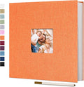 Vienrose Large Photo Album Self Adhesive for 4x6 8x10 Pictures Linen Scrapbook Album DIY 40 Blank Pages with A Metallic Pen | Linen Cover, Scrapbook, Fits 4X6 8X10 Pictures, Metallic Pen Included, Diy by Vienrose