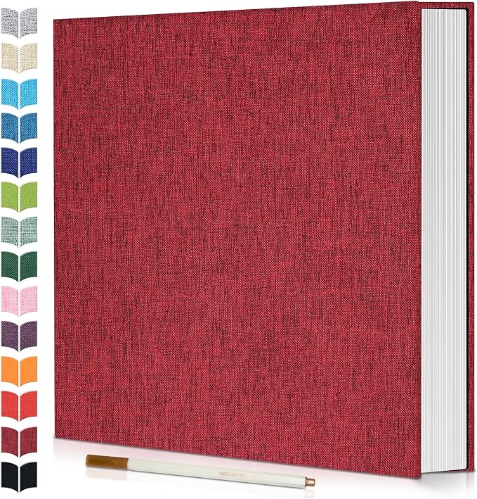Artfeel Photo Album Self Adhesive Scrapbook,60 Pages Large Photo Book for 4x6,5x7,8x10 Pictures,DIY Album for Baby Wedding Family Travel Birthday,with Metallic Pen and Scraper by Artfeel