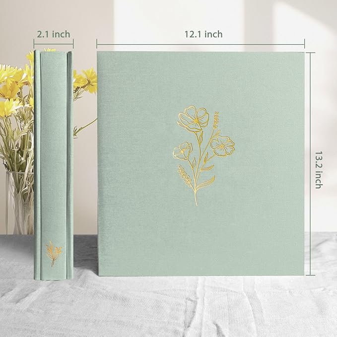 Holoary Photo Album 4x6 600 Photos 5 Pictures Per Page, 600 Pockets 4”x6” Picture Album, Linen Fabric Cover Big Picture Book for Photos, 4x6 Photo Albums for Family Weddings Travel Memories(Sage) - Image 2