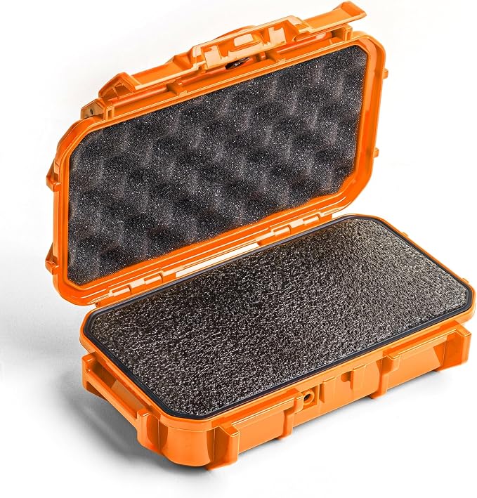 Evergreen Dry Box Tech Organizer – For Camera, Cables, Hard Drives, Memory Cards, Keys, Compatible with GoPro, Airtags (Medium, PROFoam, Orange) - Image 7