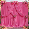 32ftx10ft Wrinkle Free Hot Pink Backdrop Curtain - 10 Feet Photography Backdrop Drapes, Silky Polyester Back Drop Cloth for Wedding Baby Shower Balloon Arch Background by Unknown