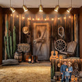 Western Cowboy Backdrop 7x5ft,WildWest Rustic Barn Rodeo Photography Banner by Dormirpilow