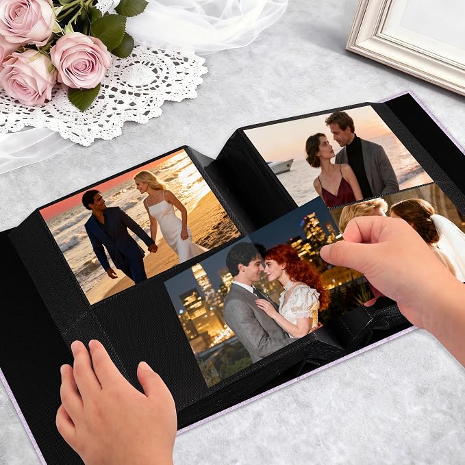 Aevdor 5x7 Photo Album, Holds 320 Photos, Linen Cover, Purple | Fits 5x7 Photos, Postcards & Artwork, Family & Wedding Albums, Baby & Travel Memories - Image 7