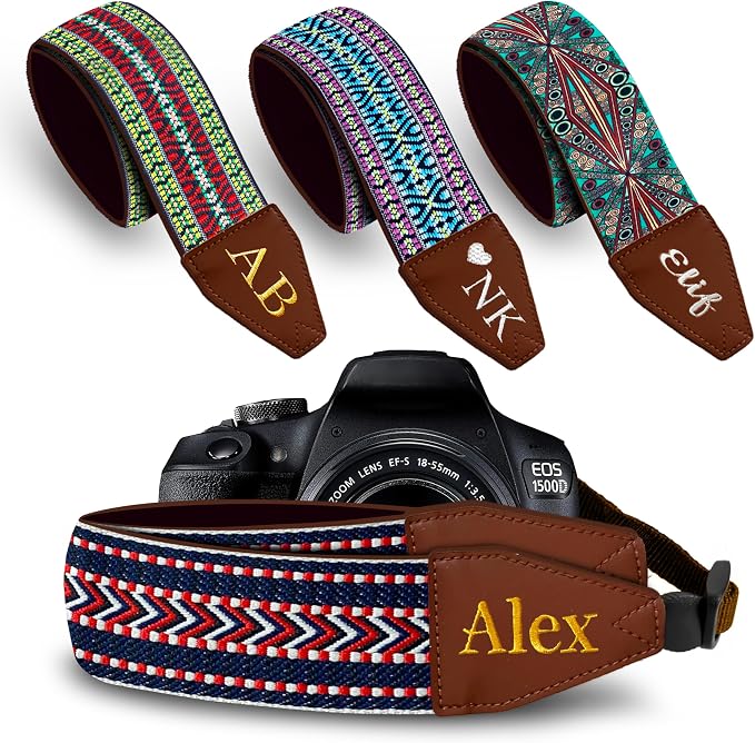 Art Tribute Custom Camera Strap Arrow Weave - Add Your Text and We Make It Especially For You Get Your Own Personalized Gift Camera Strap, No Shipping Cost! by ArtTribute