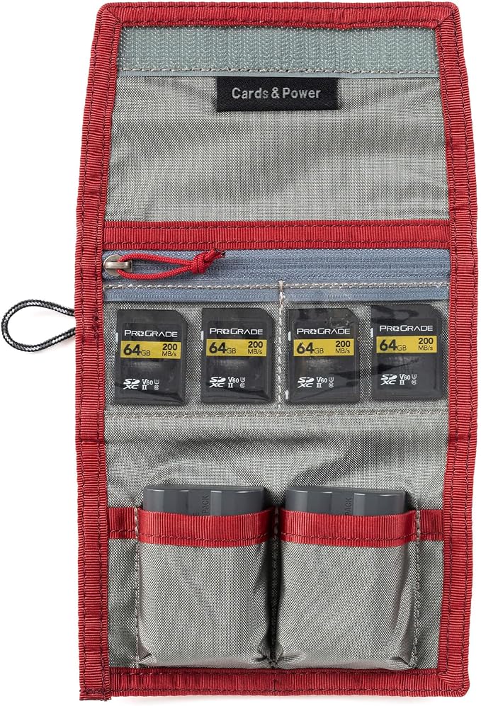 Think Tank Memory Card and Battery Wallet, Holds 2 CF or 4 SD Memory Cards (Chili Pepper Red) - Image 4