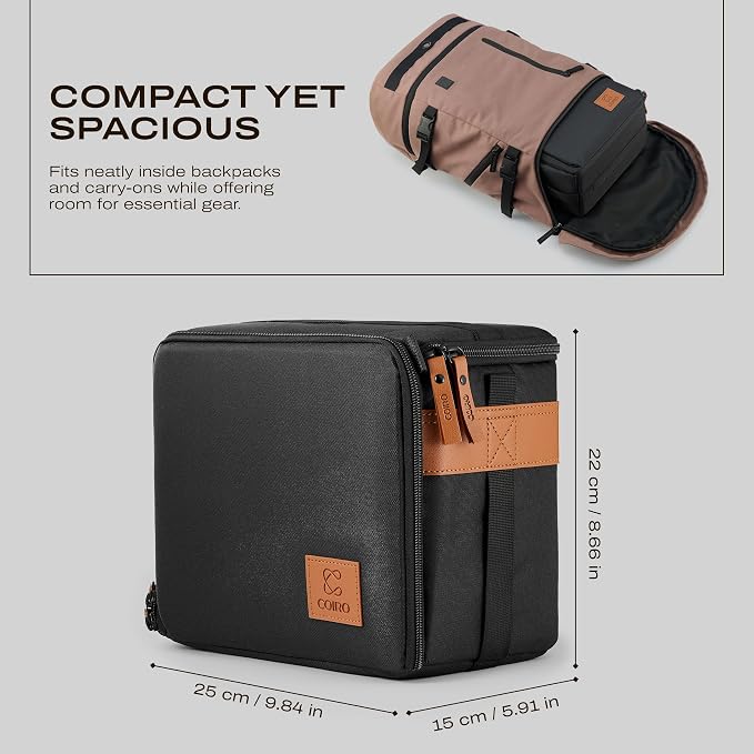 Camera Bag for Digital DSLR SLR, Protection, Waterproof Mirrorless Small Camera Bag, Camera Lens Case, Travel Organizer Camera Insert for Backpack, Black Color - Image 4